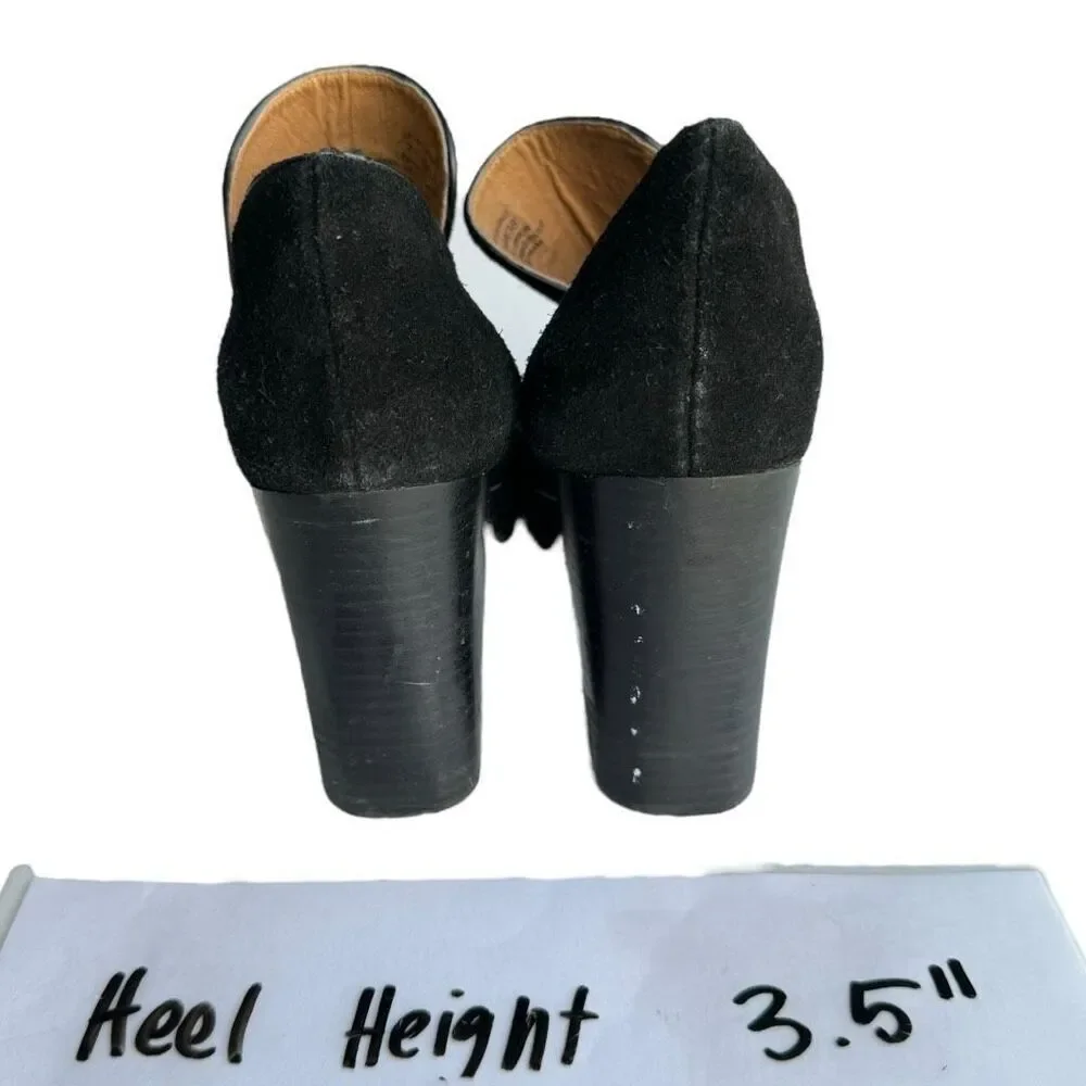 Lucky Brand Wyshing Black Suede Heels Size 7.5